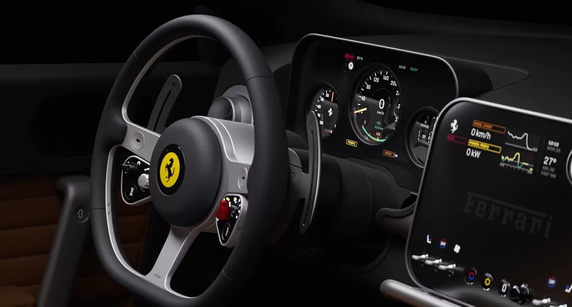 Ferrari revela nome e interior do primeiro carro elétrico; veja