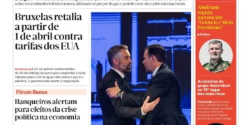 A primeira página do Jornal Económico de 13 de março