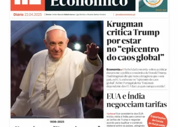 A primeira página do Jornal Económico de 22 de abril