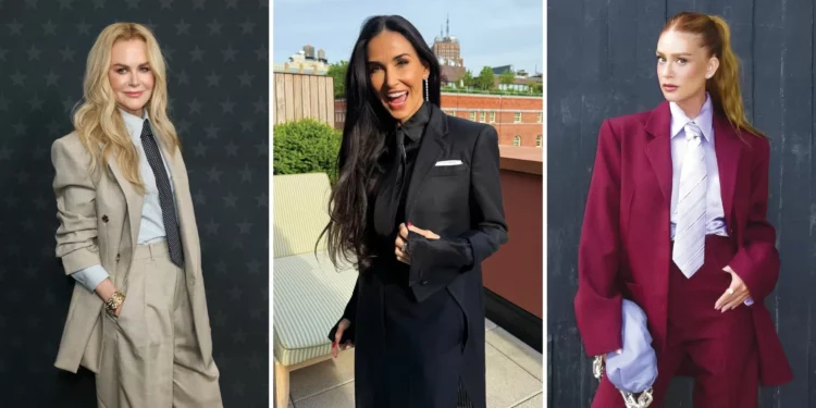 Elegância provocadora: o terno e a gravata foram capturados em definitivo pelas mulheres