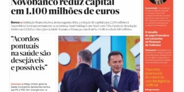 A primeira página do Jornal Económico de 5 de maio