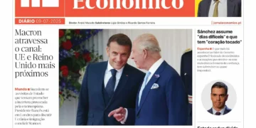 A primeira página do Jornal Económico de 9 de julho