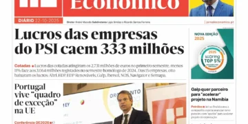 A primeira página do Jornal Económico de 22 de outubro
