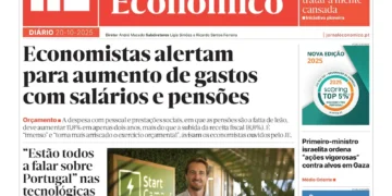 A primeira página do Jornal Económico de 20 de outubro