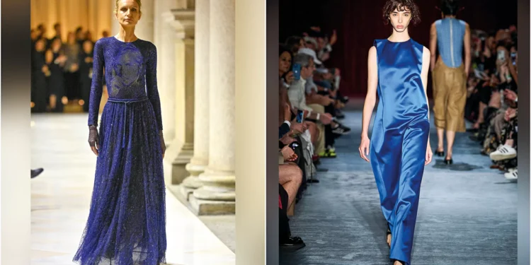 Azul é a cor mais quente: por que a tonalidade domina a temporada de desfiles