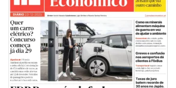 A primeira página do Jornal Económico de 23 de dezembro