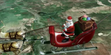 Papai Noel chega ao Brasil em sistema de monitoramento; veja