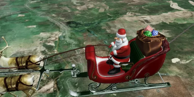 Papai Noel chega ao Brasil em sistema de monitoramento; veja