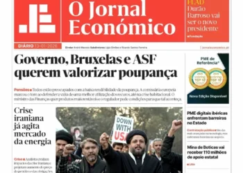 A primeira página do Jornal Económico de 13 de janeiro