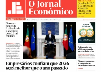 A primeira página do Jornal Económico de 2 de fevereiro