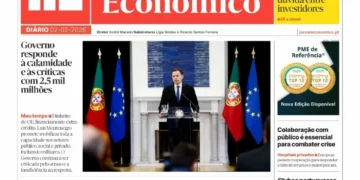 A primeira página do Jornal Económico de 2 de fevereiro