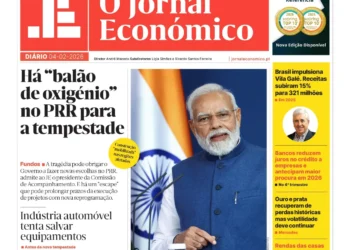 A primeira página do Jornal Económico de 4 de fevereiro