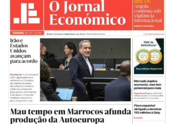 A primeira página do Jornal Económico de 18 de fevereiro