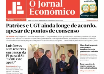 A primeira página do Jornal Económico de 24 de fevereiro