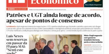 A primeira página do Jornal Económico de 24 de fevereiro